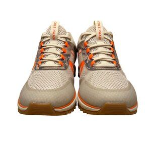 Cole Haan Men’s Champagne Gray & Orange Mesh Lace-Up Trail Sneakers Size 11B